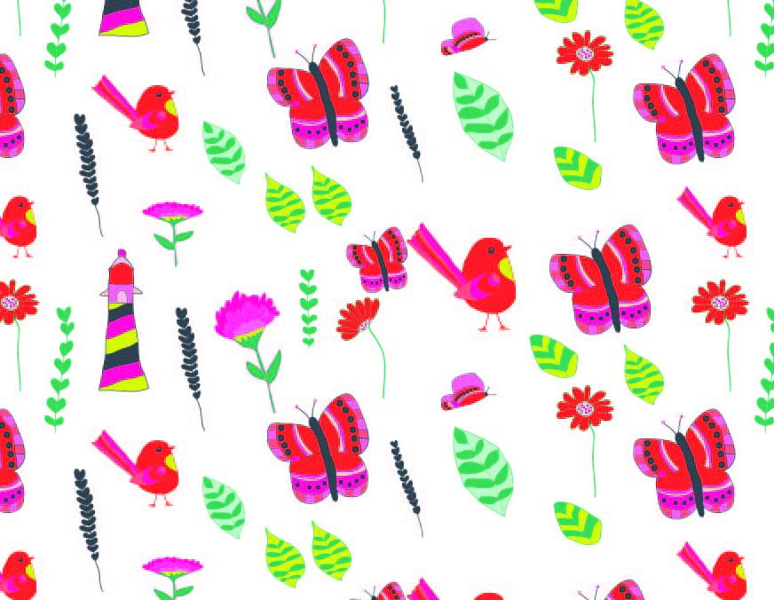 Watercolour for Surface Pattern Design - image 7 - student project