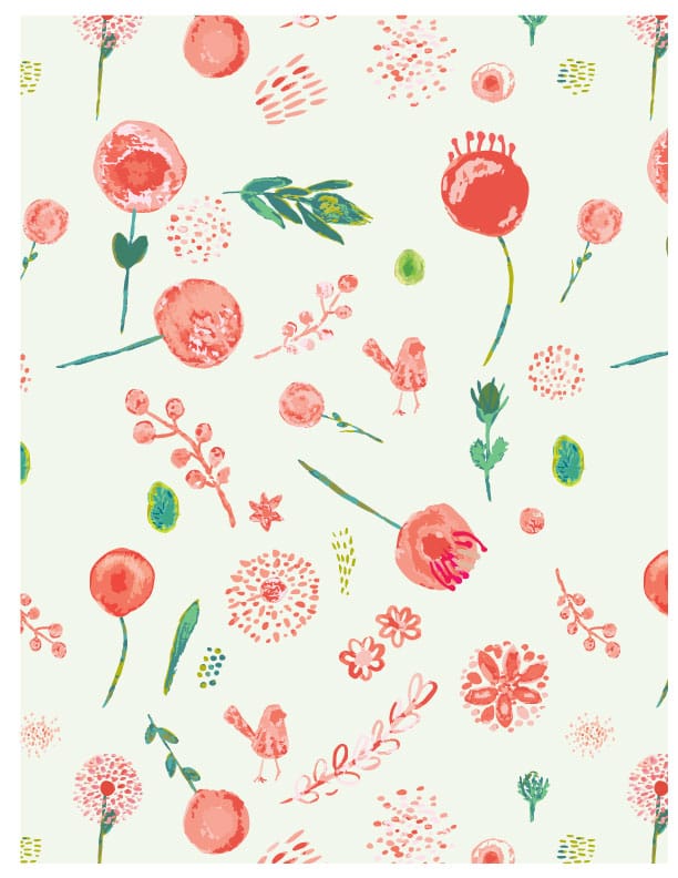Watercolour for Surface Pattern Design - image 4 - student project