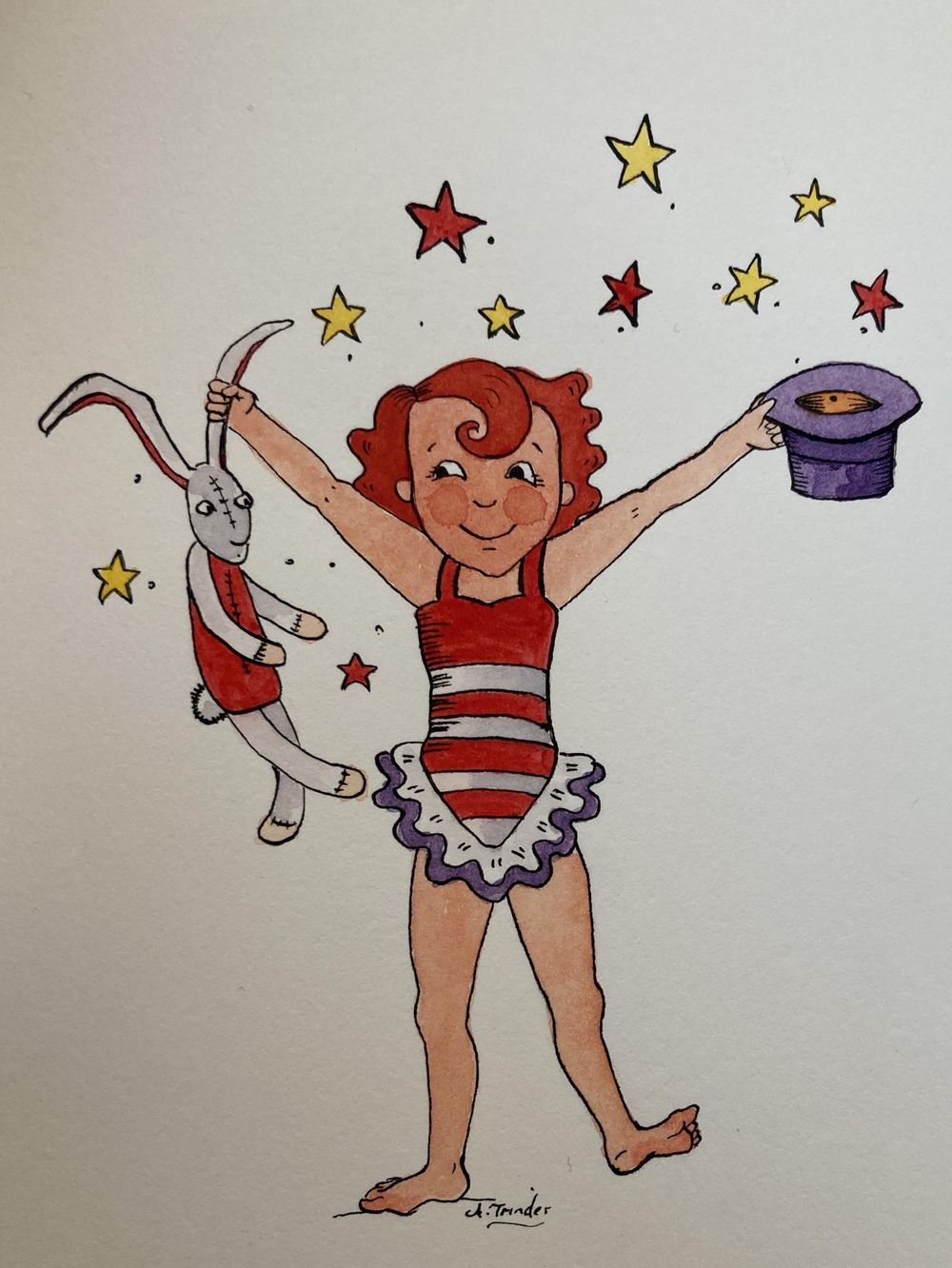 Watercolour magic: circus girl 5 ways! - image 1 - student project