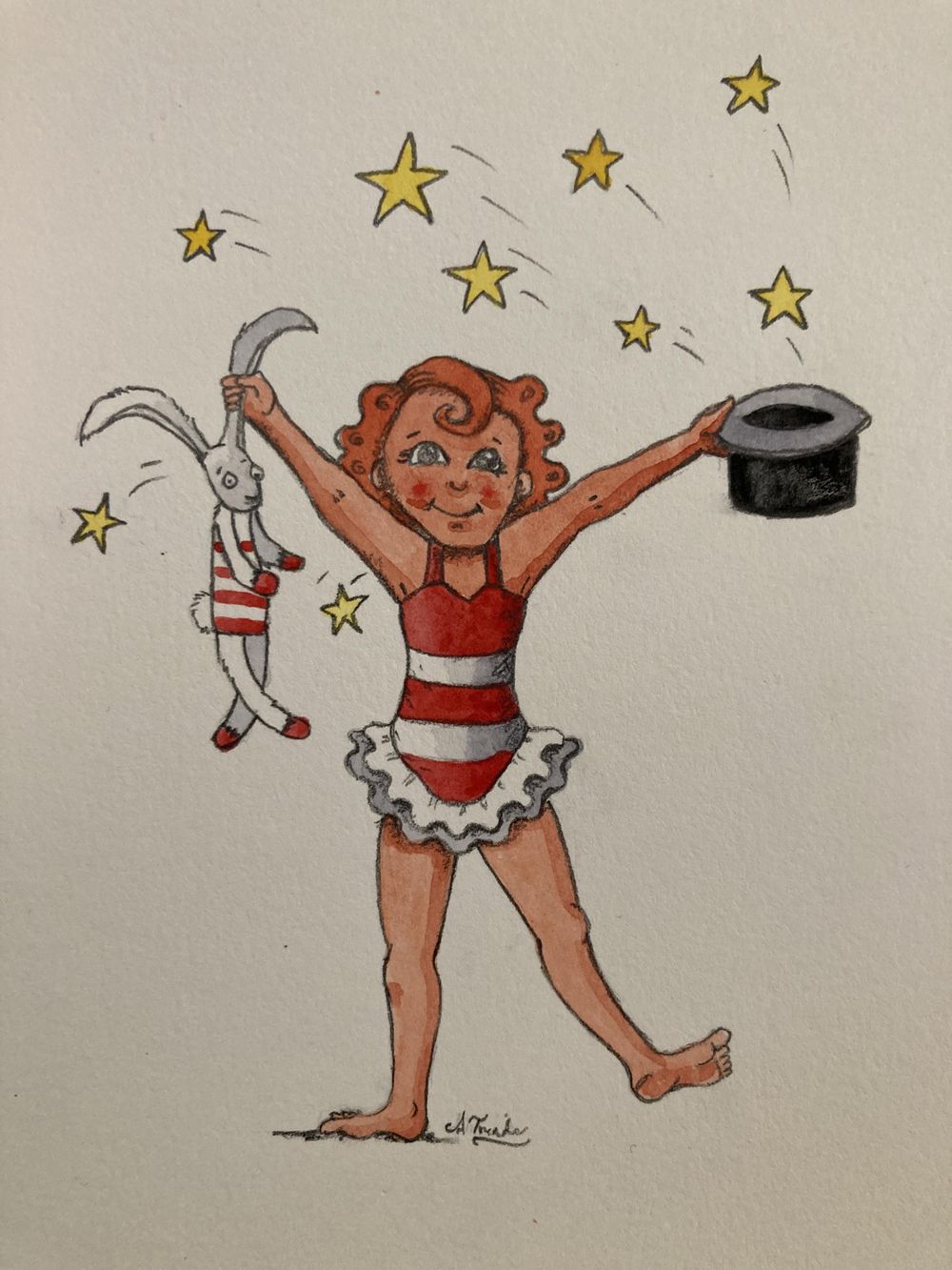 Watercolour magic: circus girl 5 ways! - image 3 - student project