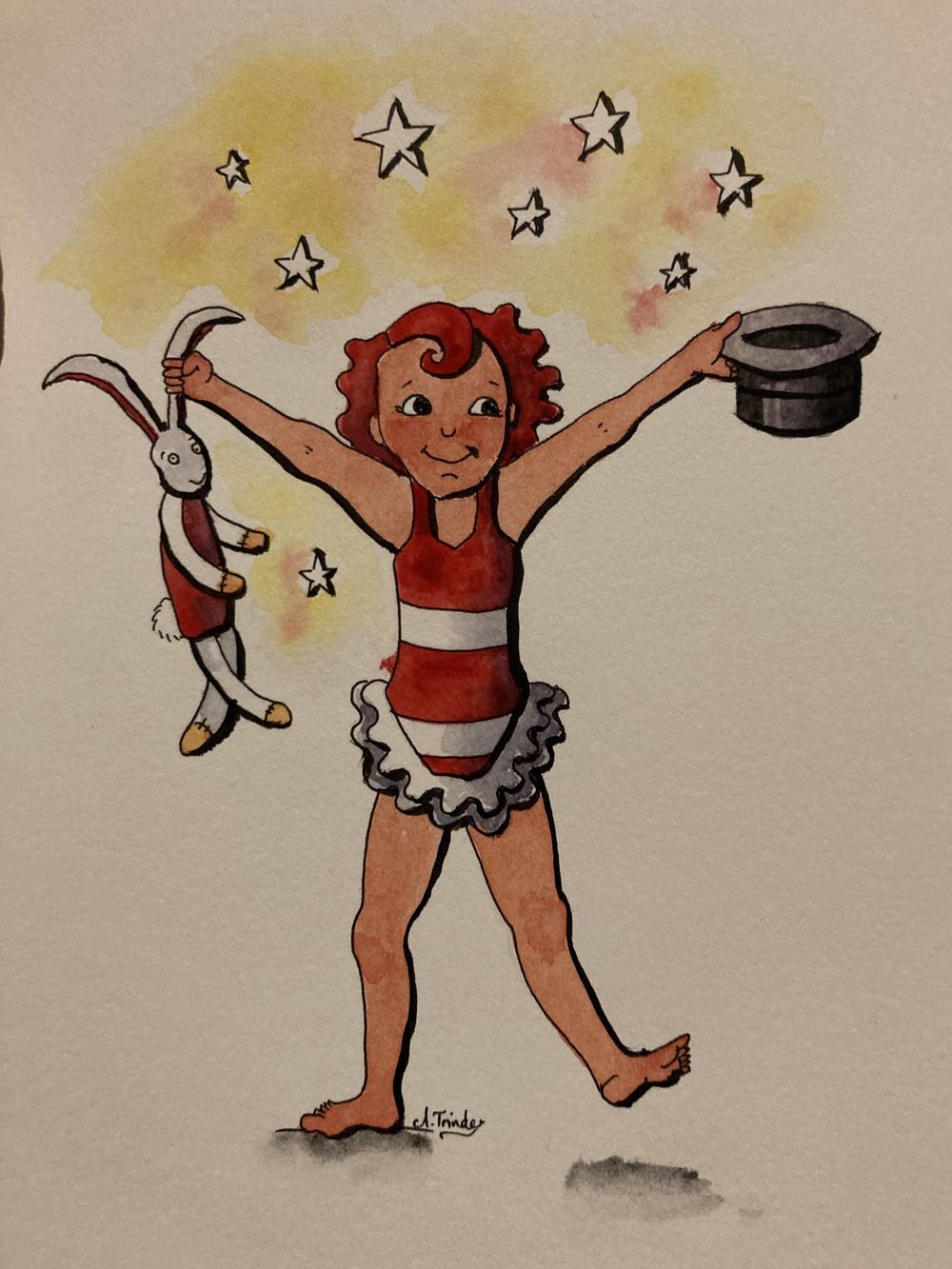 Watercolour magic: circus girl 5 ways! - image 2 - student project