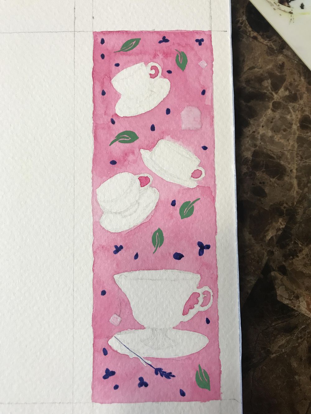 Teacups bookmark - image 3 - student project