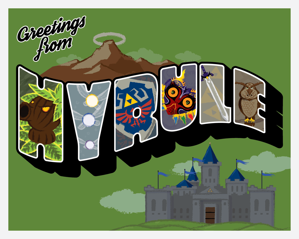 Hyrule Postcard (progress) - image 5 - student project