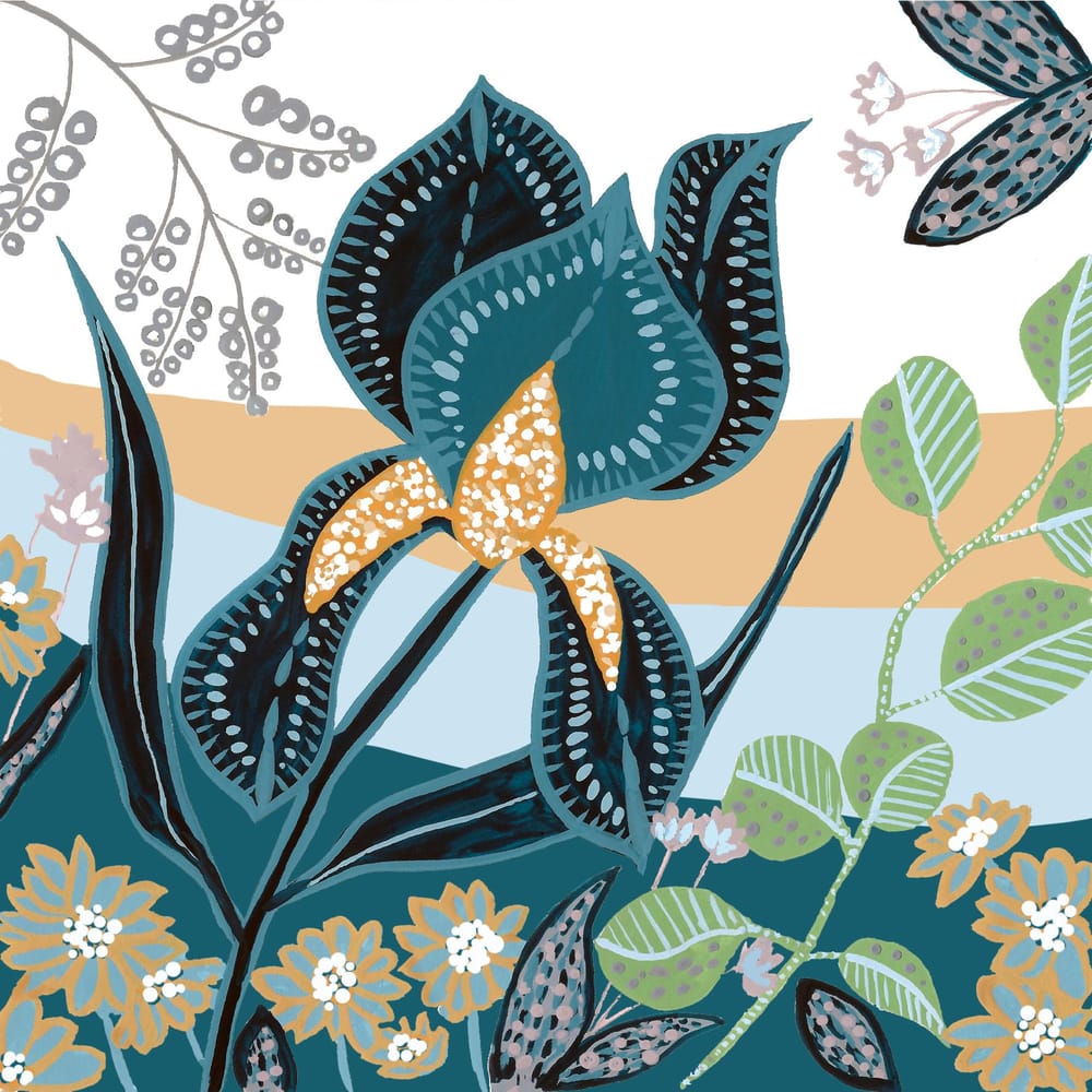 Paint to Print Iris Greeting Card Design - image 1 - student project