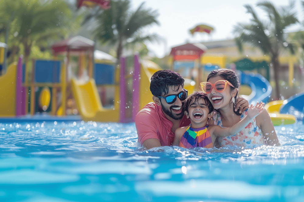 Indian People enjoying in waterpark. - image 1 - student project