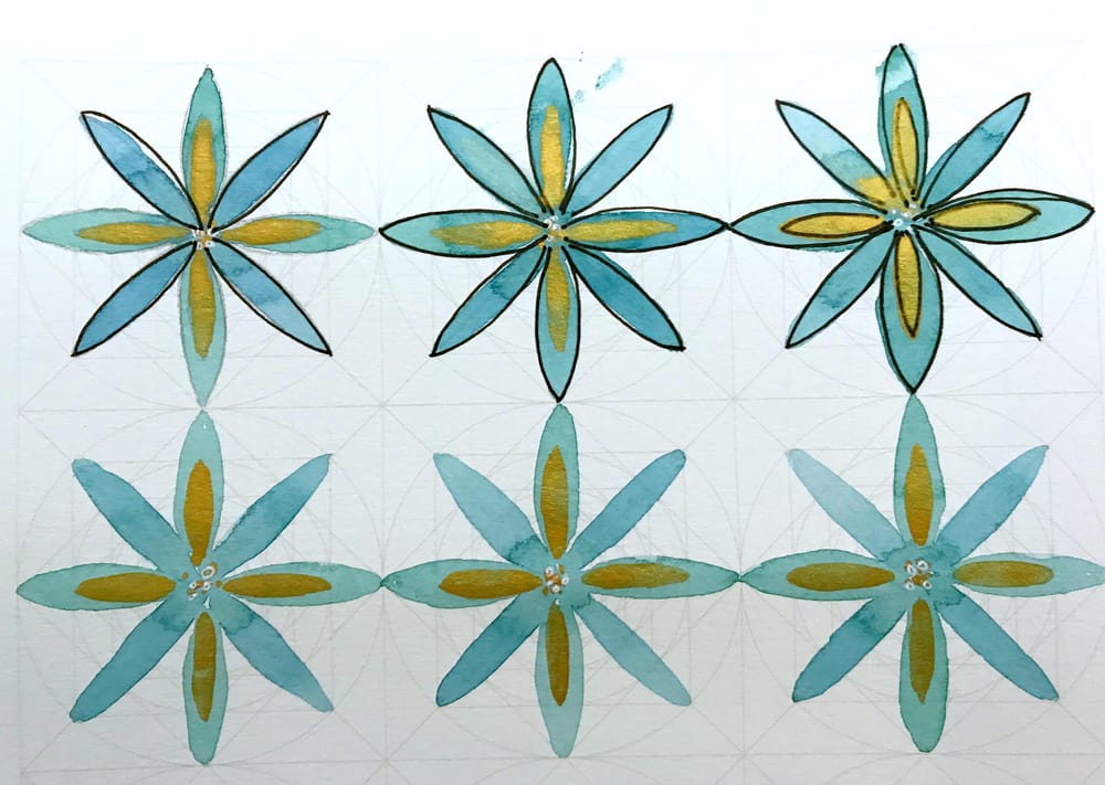 Patterns and watercolor - image 4 - student project