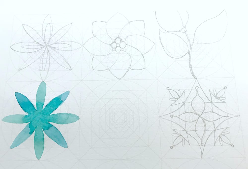 Patterns and watercolor - image 1 - student project