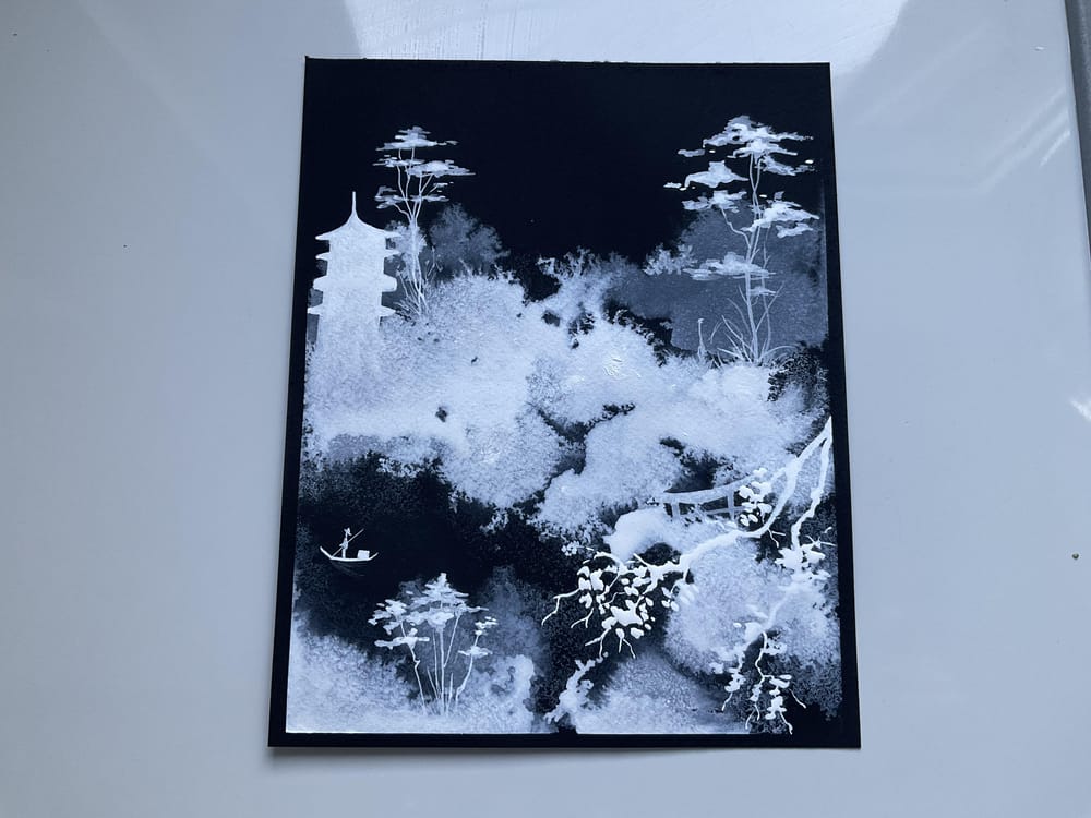 Haunting monochrome water colour - image 1 - student project