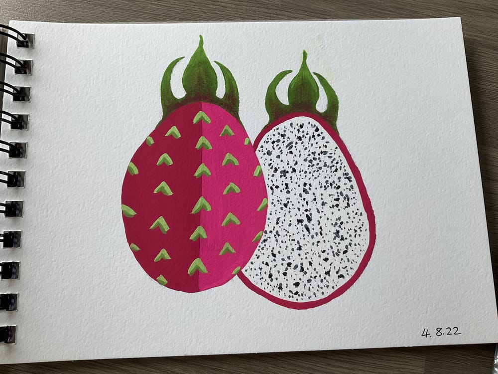 Easy gouache fruit - image 1 - student project