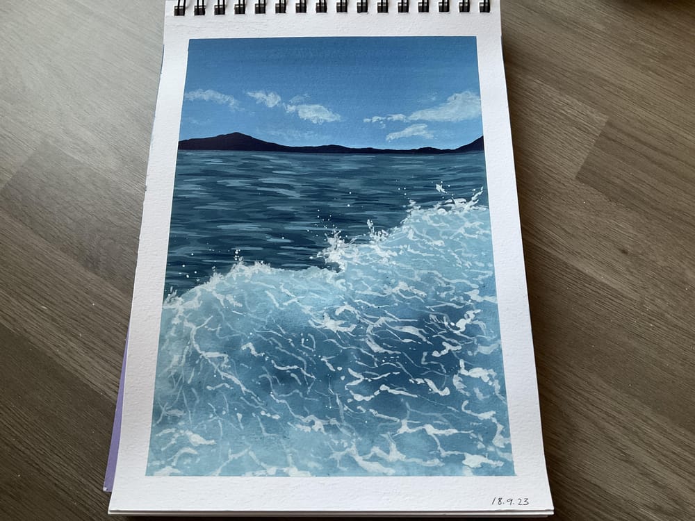 Gouache wave - image 1 - student project