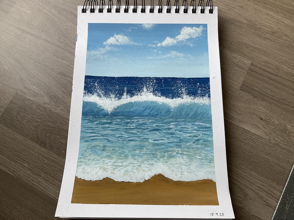 Gouache wave - image 2 - student project
