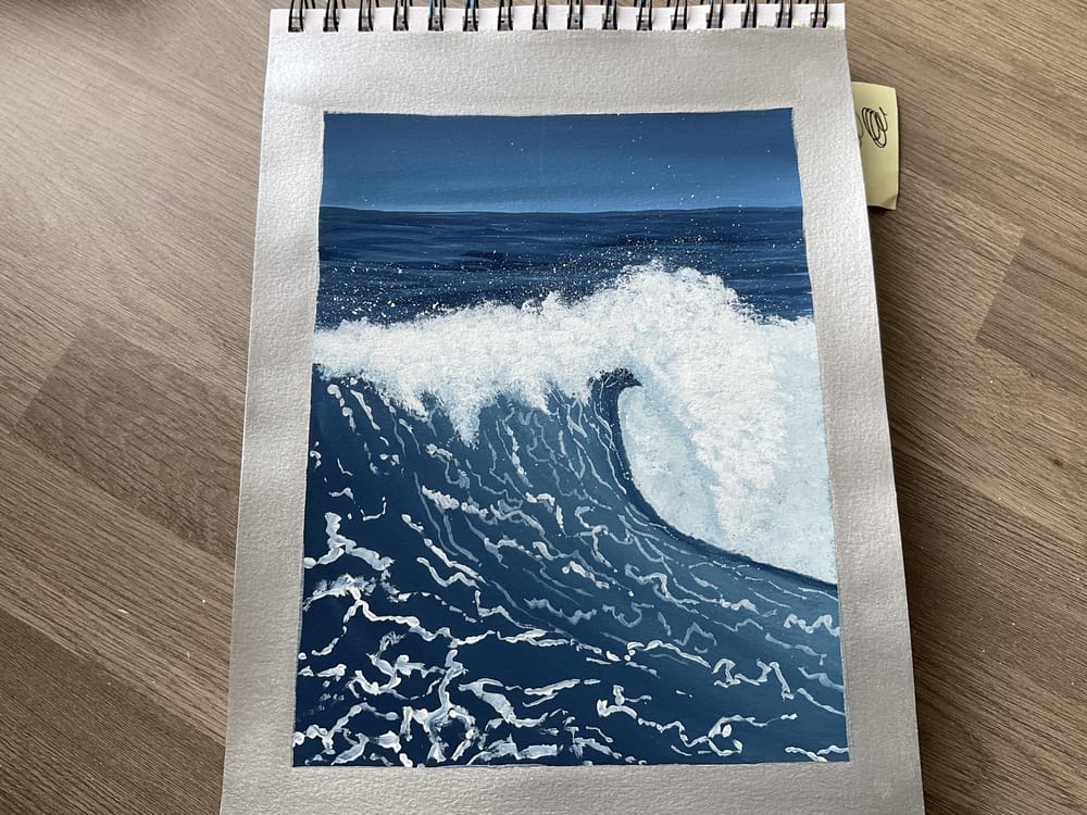 Gouache wave - image 3 - student project