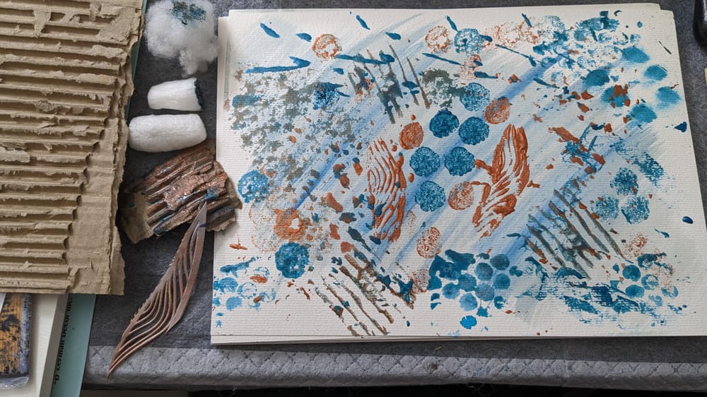 Mark Making with Foraged and Found items - image 2 - student project