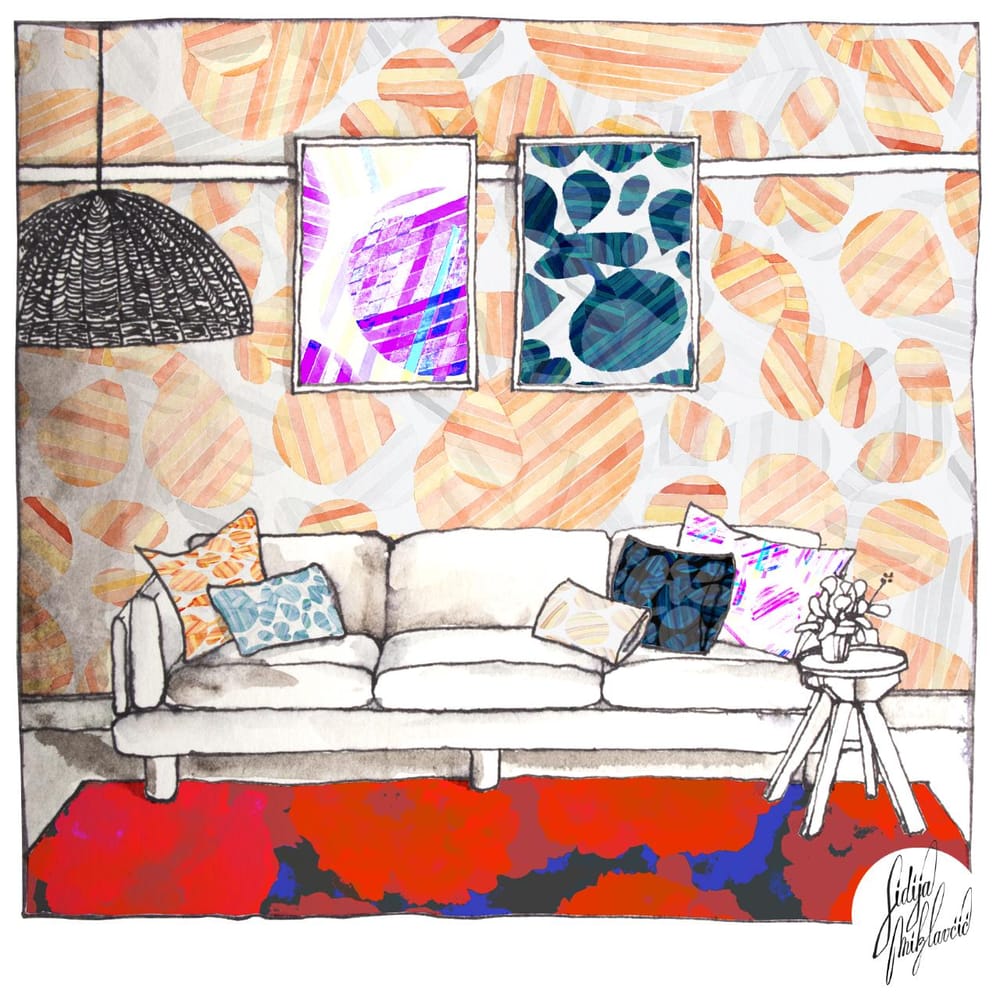 Pulse and Precision used in my ordinary work for surface pattern design - image 2 - student project