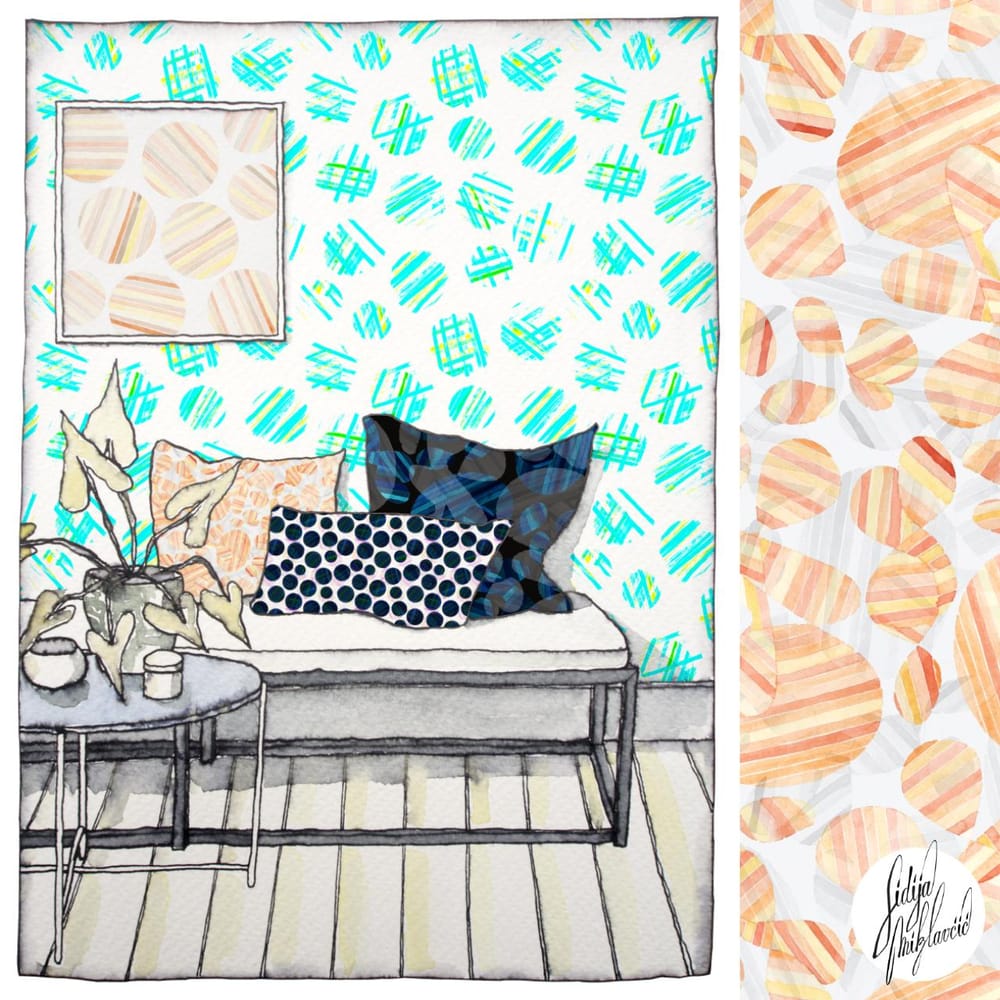 Pulse and Precision used in my ordinary work for surface pattern design - image 1 - student project