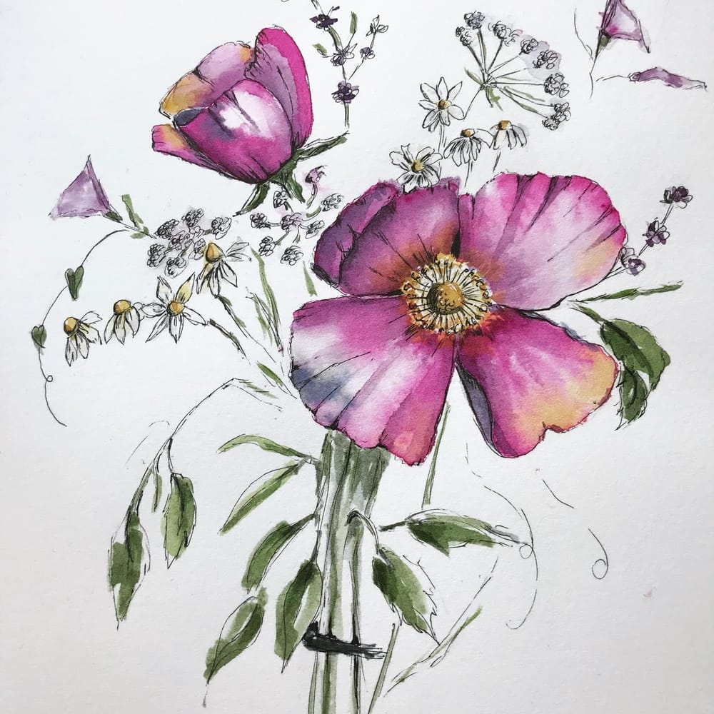 Watercolour and ink - image 1 - student project
