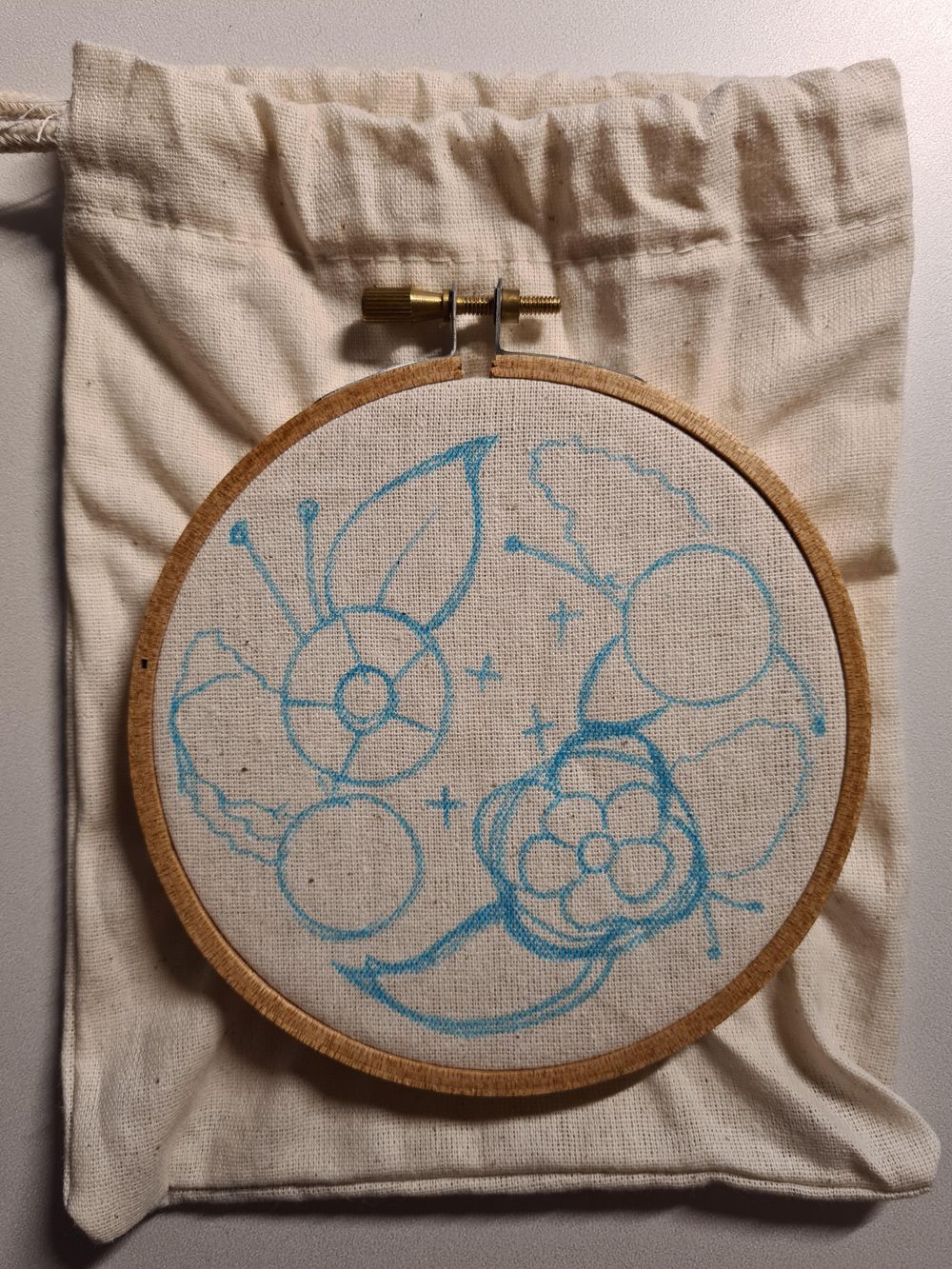 Floral drawstring bag - image 1 - student project