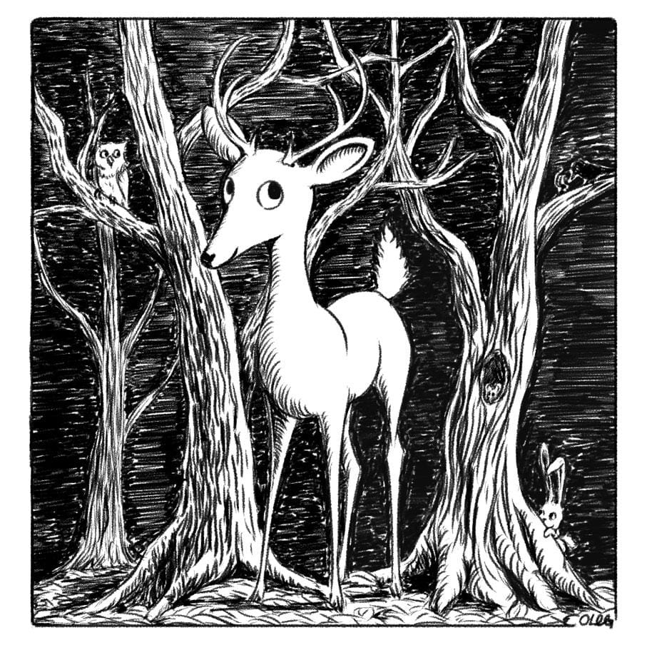 A deer in the forest - image 1 - student project