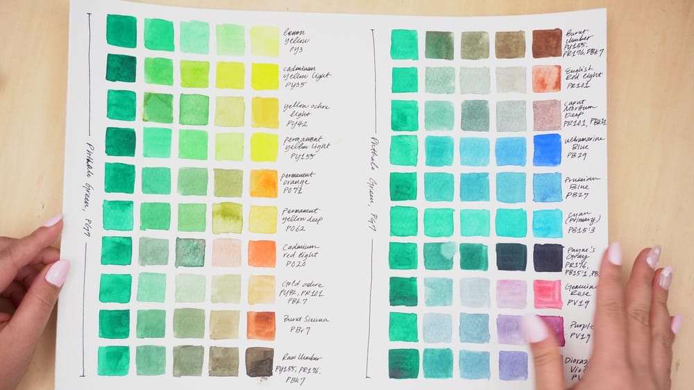 Watercolor Greens Landscape Project - image 2 - student project