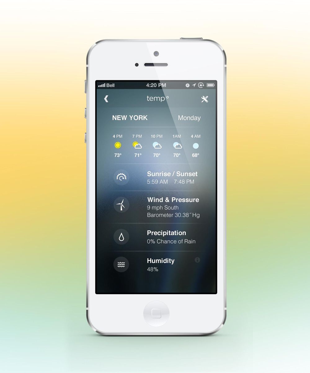 Temp Weather App - image 6 - student project