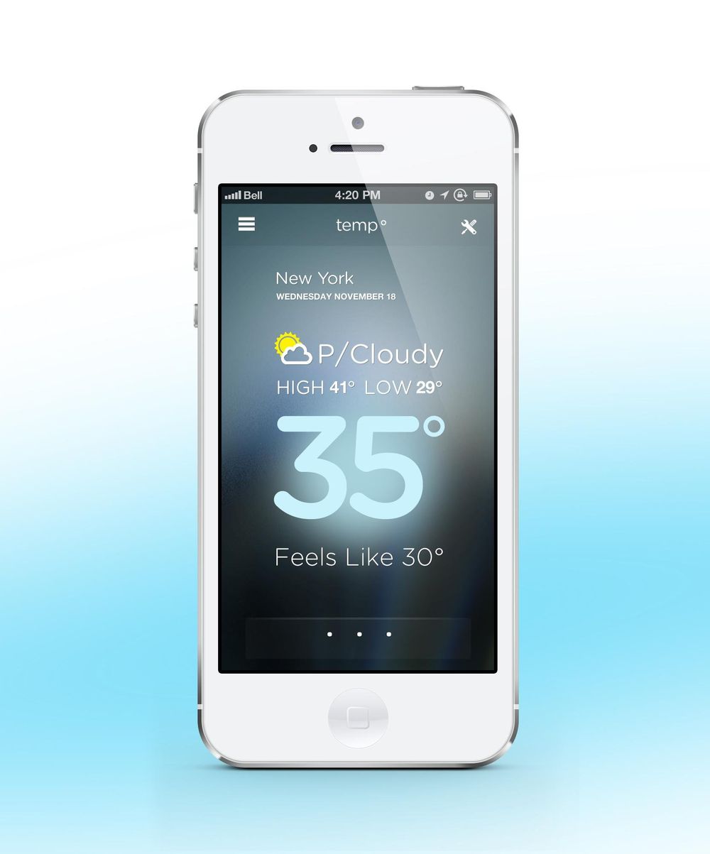 Temp Weather App - image 5 - student project