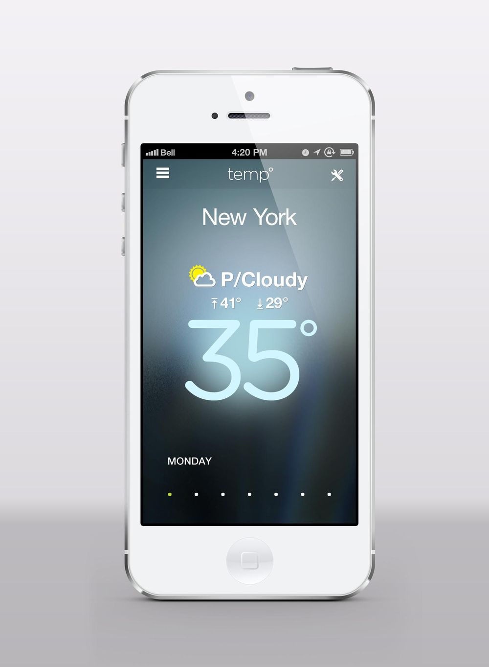 Temp Weather App - image 3 - student project