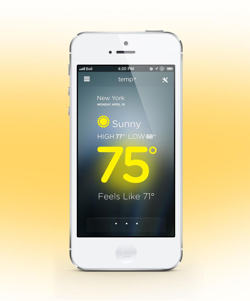 Temp Weather App - image 4 - student project
