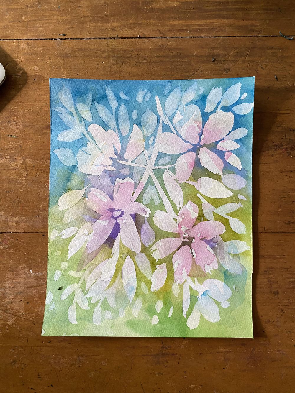 Loose florals with masking fluid - image 3 - student project