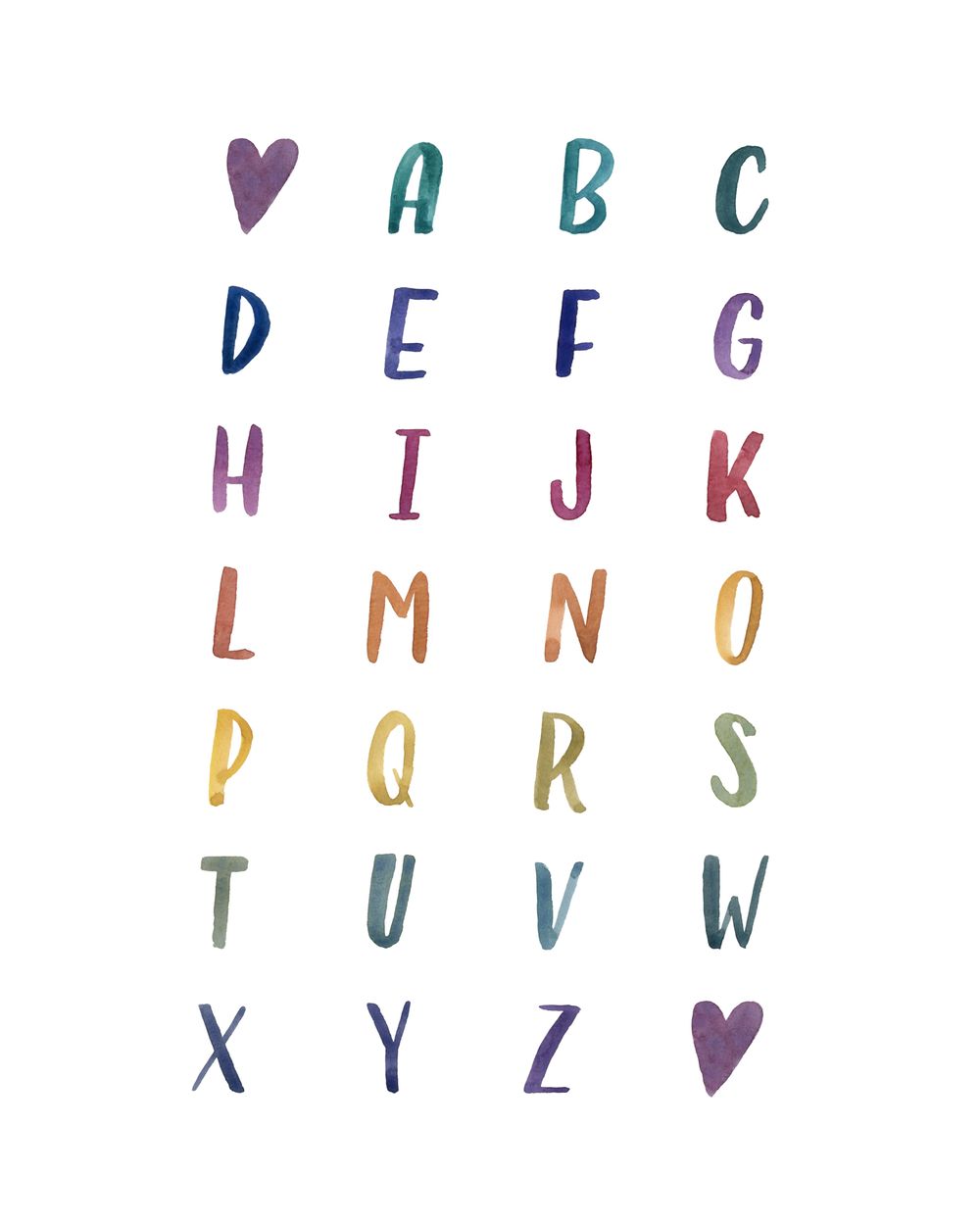 Block-Lettering Alphabet Grid &