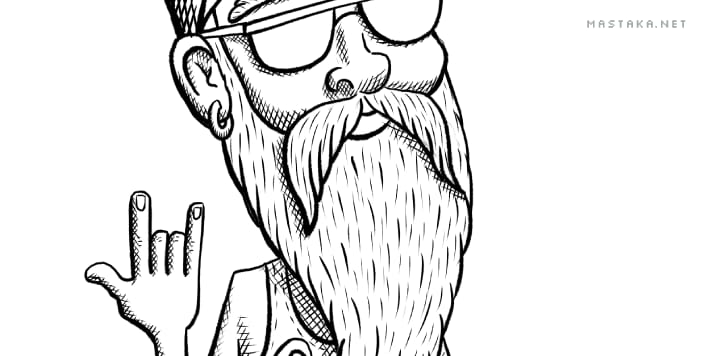 Old Skater: Inking - image 2 - student project