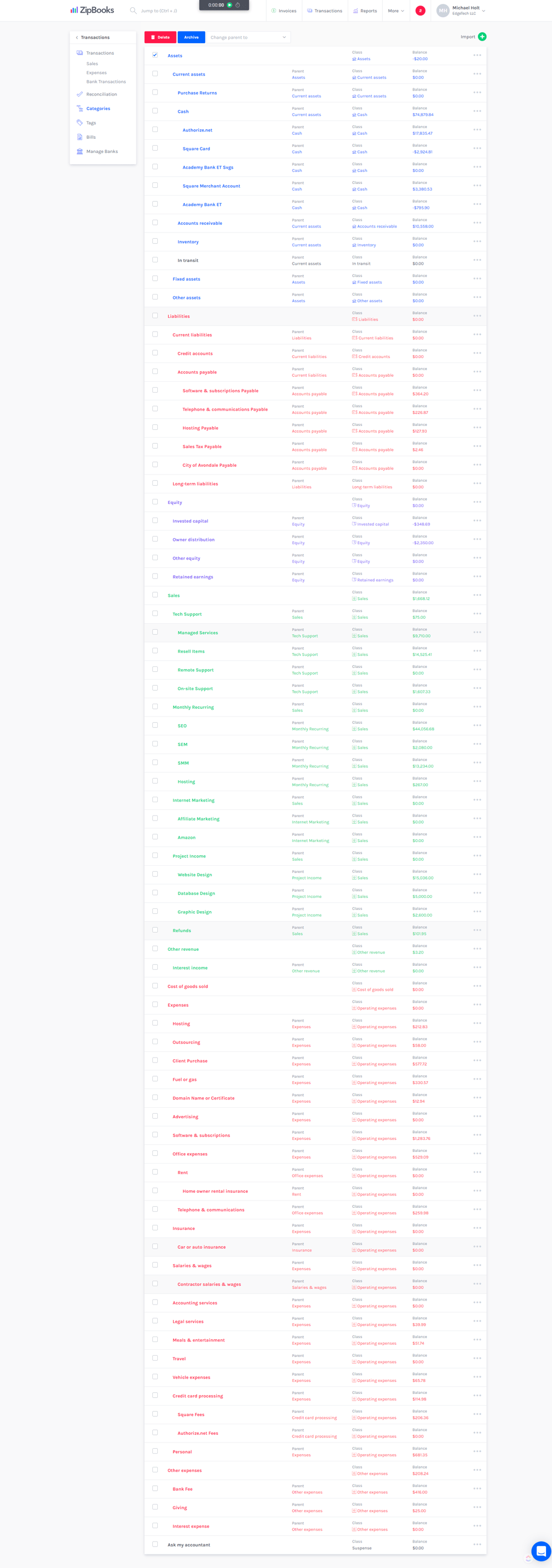 EdgeTech Chart of Accounts - image 1 - student project