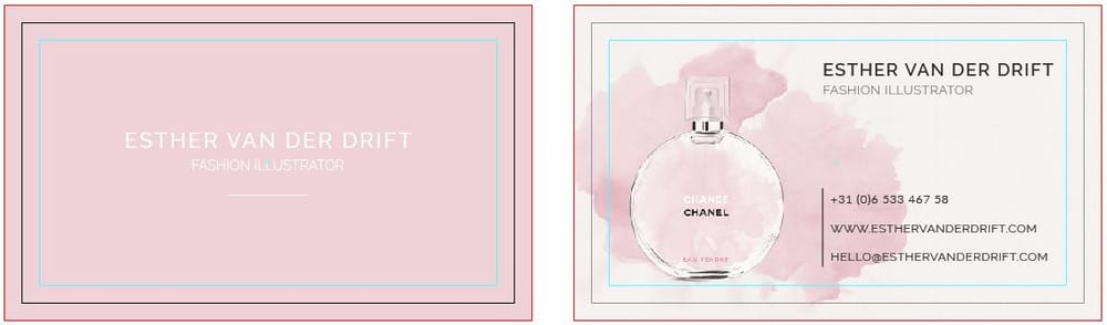 Business card for a fashion illustrator - image 6 - student project