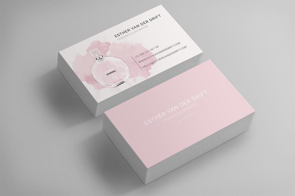 Business card for a fashion illustrator - image 7 - student project