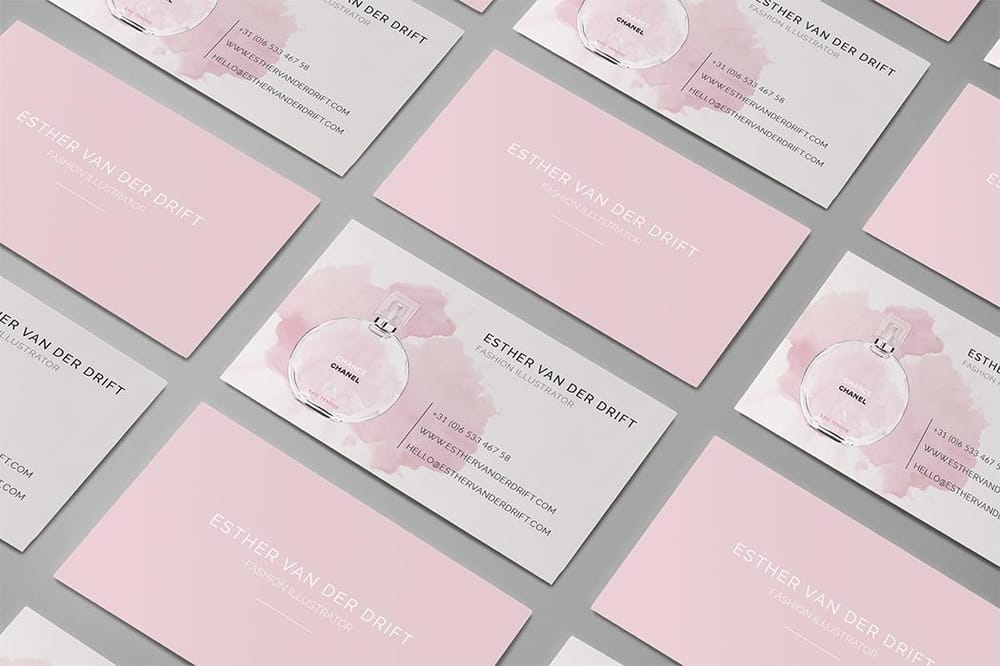 Business card for a fashion illustrator - image 8 - student project
