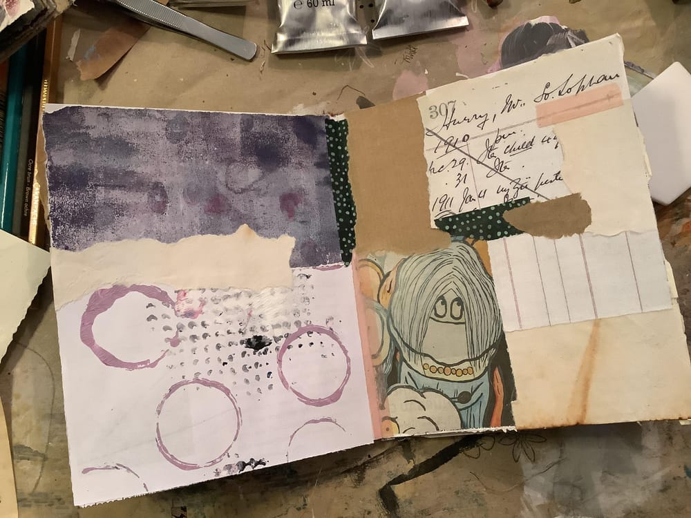 Mixed Media Art journal from a random prospect - image 4 - student project