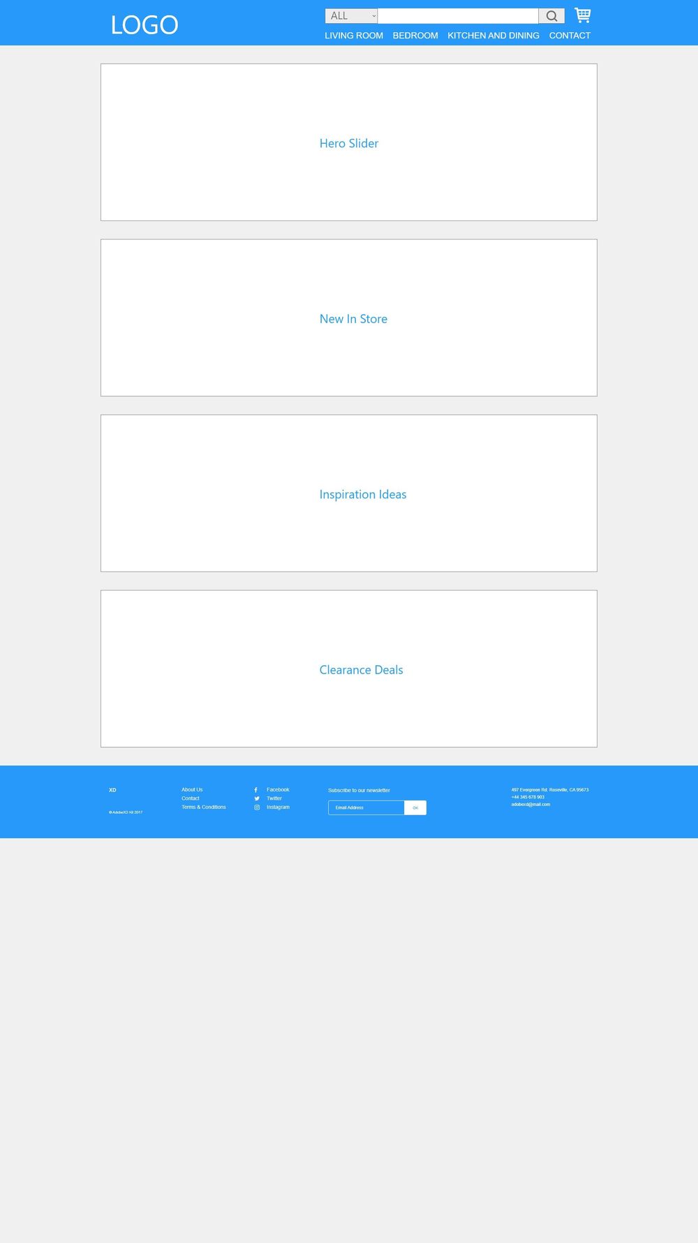 Class Project 01 – Wireframe Homepage & Contact Us Page | Skillshare  Student Project