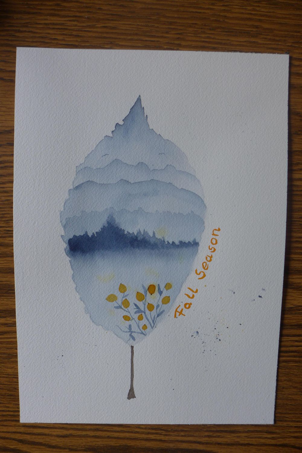 Watercolor autumn illustrations - image 5 - student project