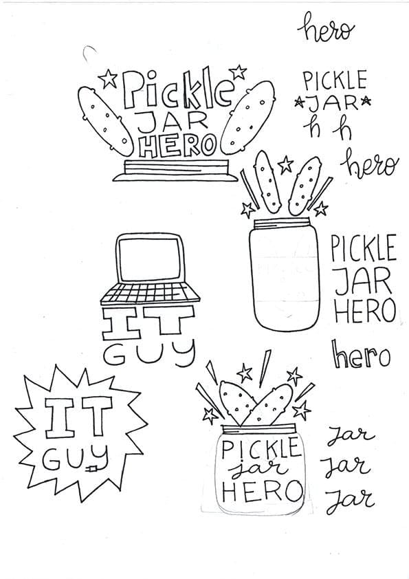 Pickle jar hero and Tech Man Skillshare Student Project