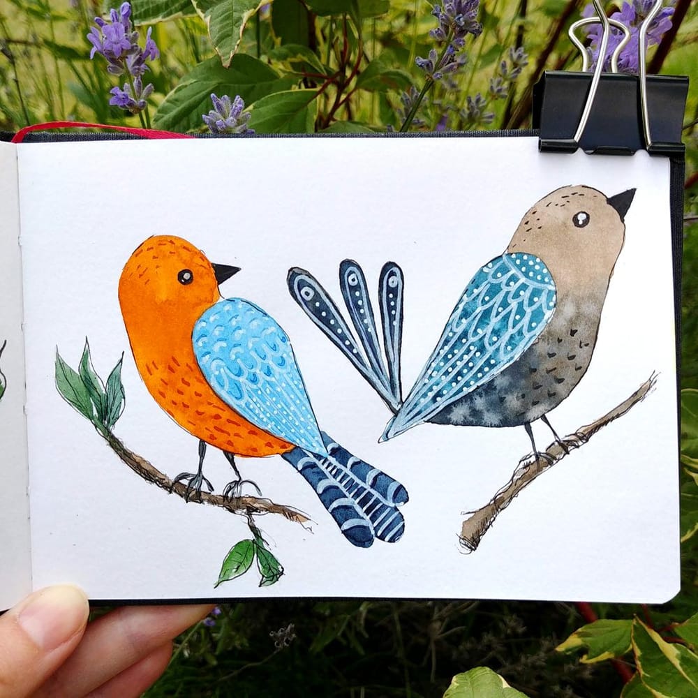 Folk birds - image 3 - student project