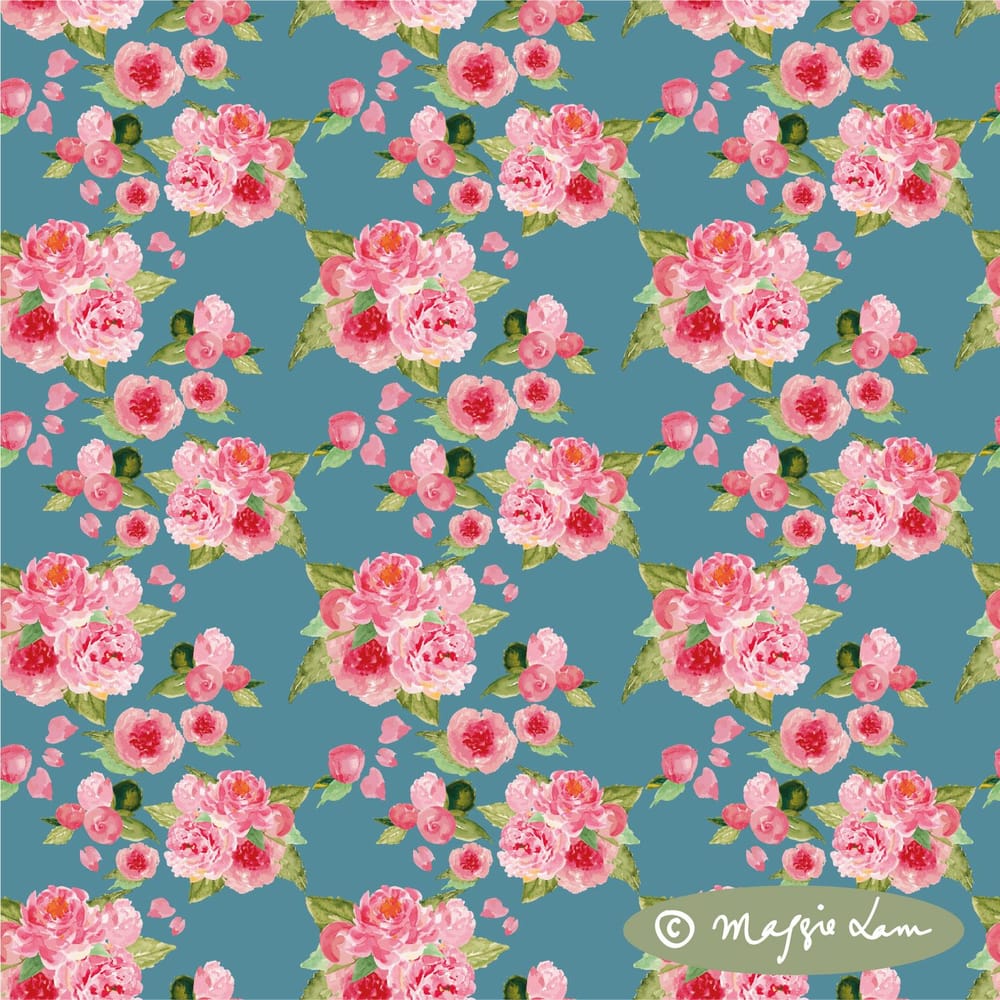 Pattern Design Session - Vintage Peonies - image 1 - student project