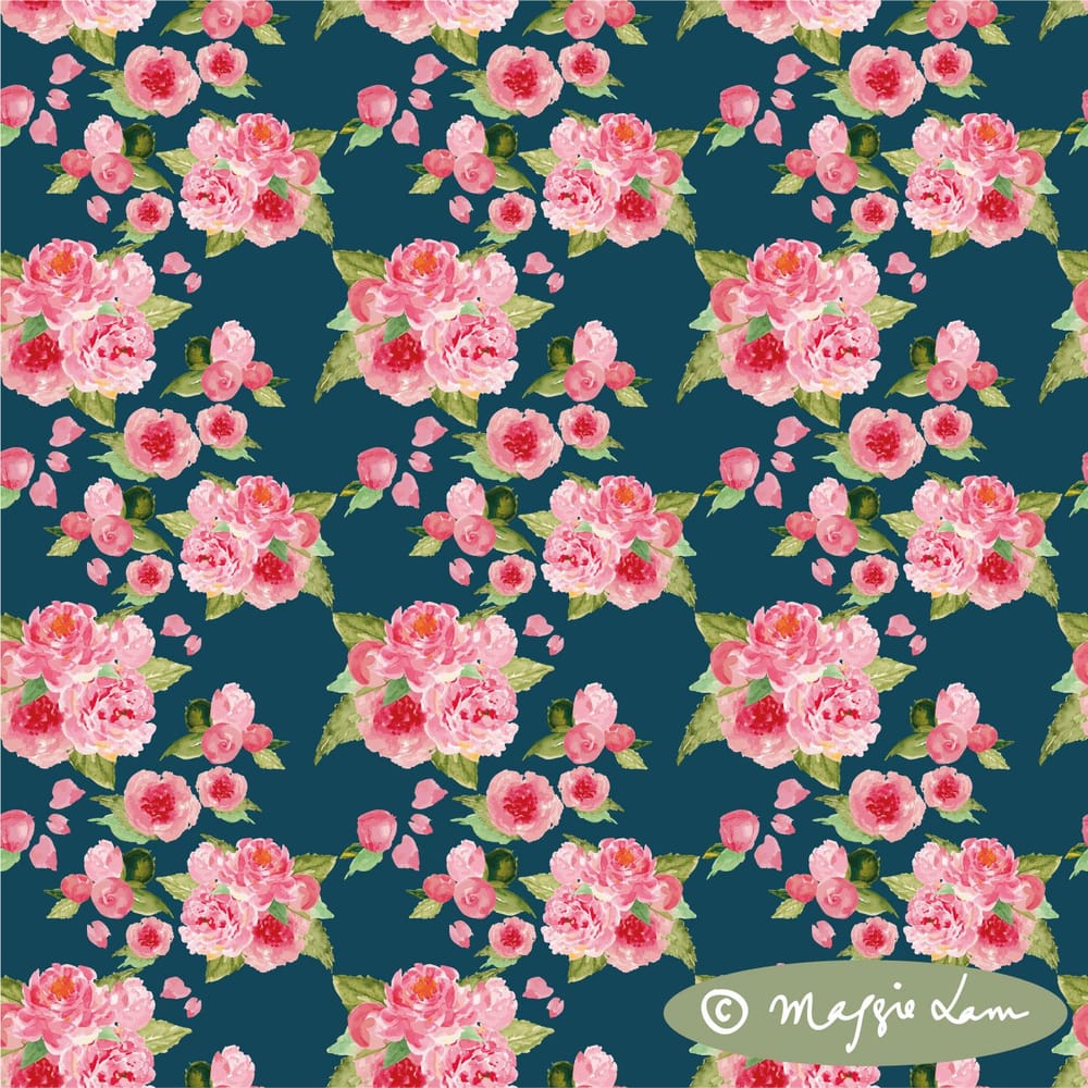 Pattern Design Session - Vintage Peonies - image 2 - student project