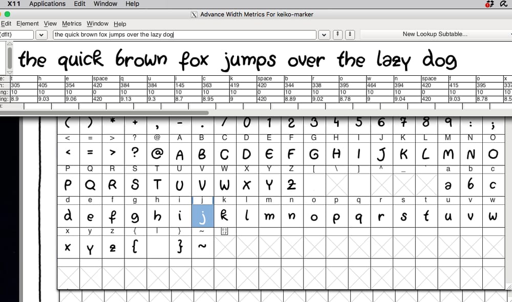 It's Tropical! Creating a font from my handwriting. - image 2 - student project