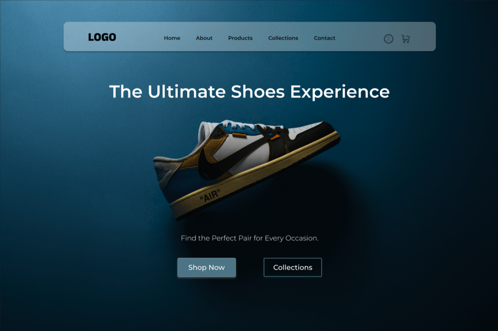 E-commerce landing page - image 1 - student project