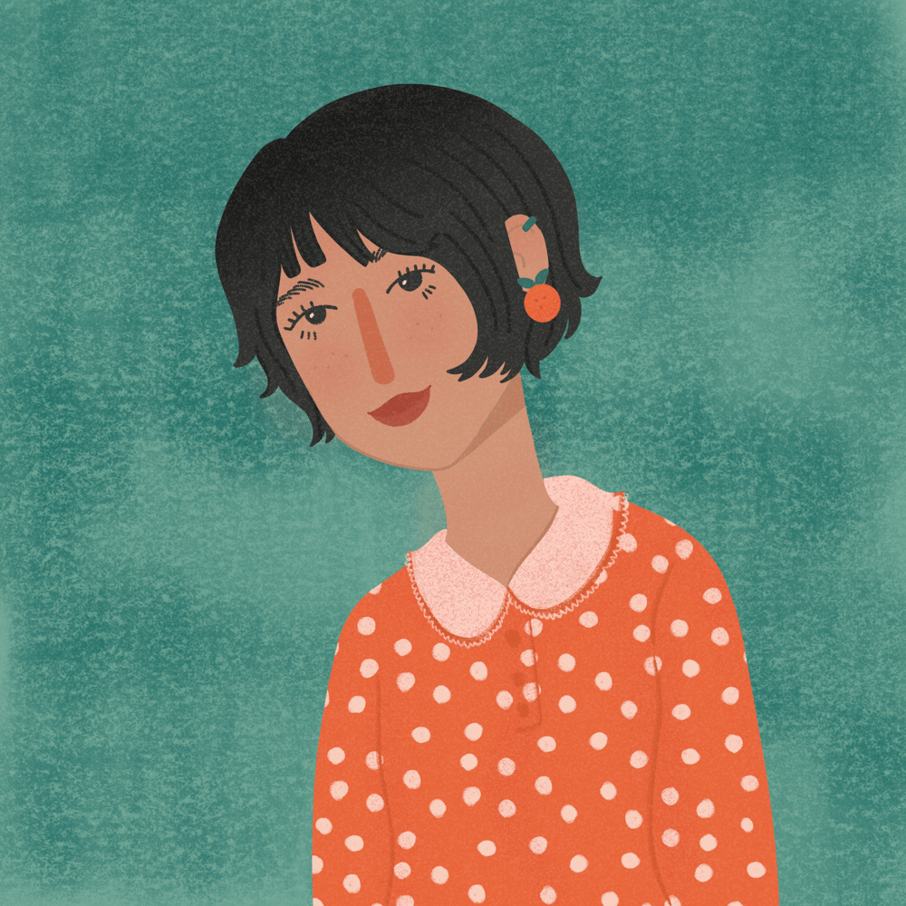Orange earrings - image 2 - student project
