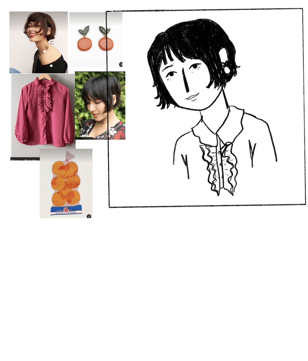 Orange earrings - image 1 - student project