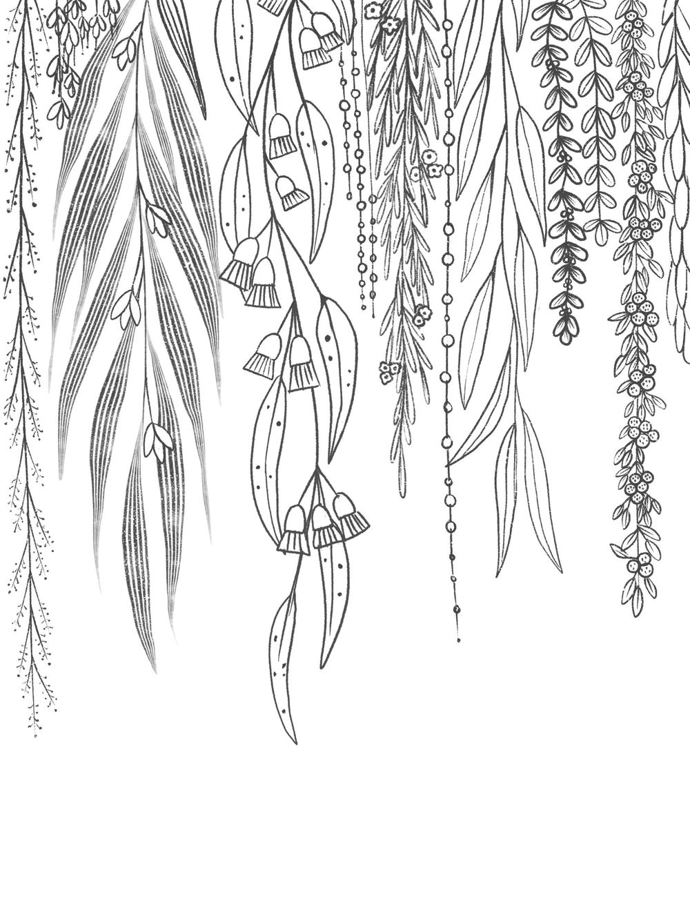 Floral cascade doodle - image 1 - student project
