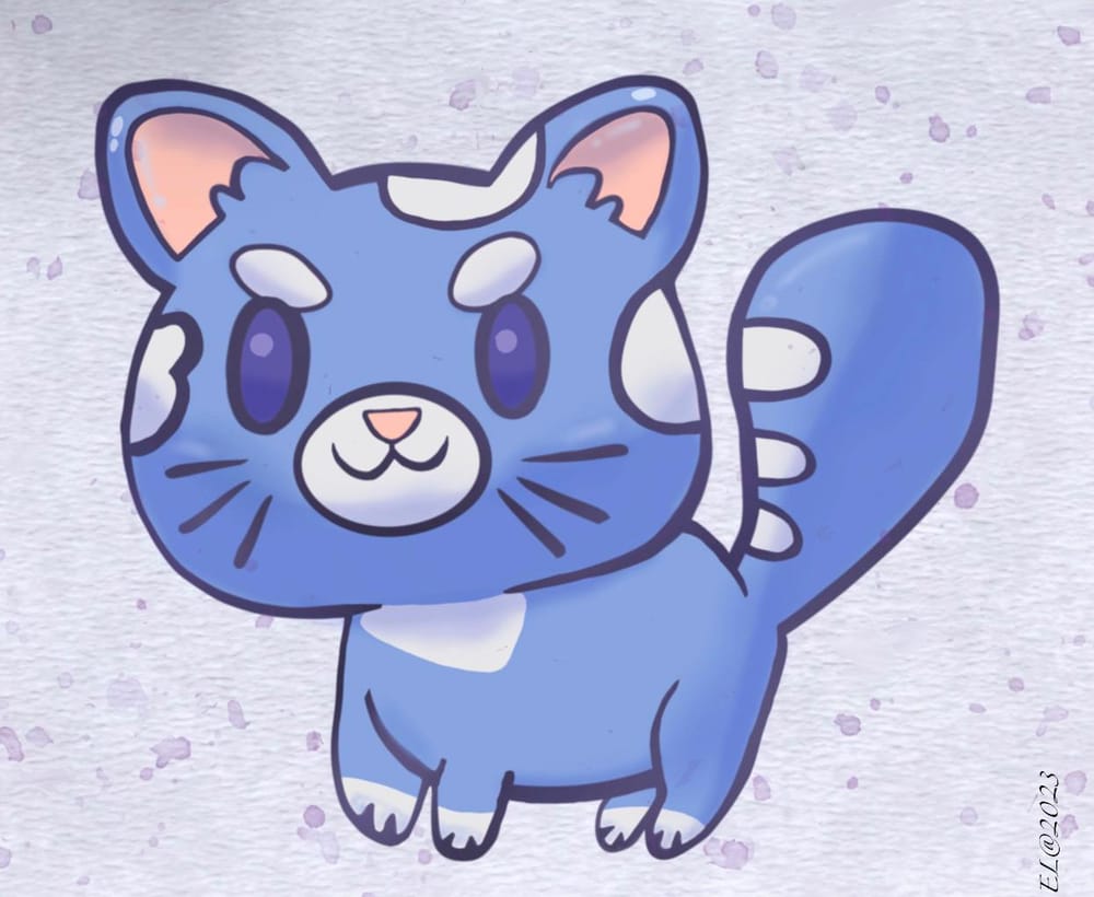 Drawing a cute cat in Procreate - image 1 - student project
