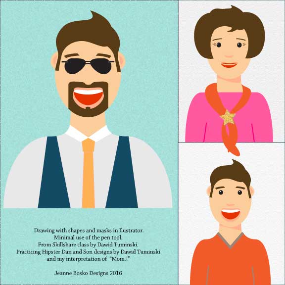 Dad-Mom-Son Hipsters - image 1 - student project