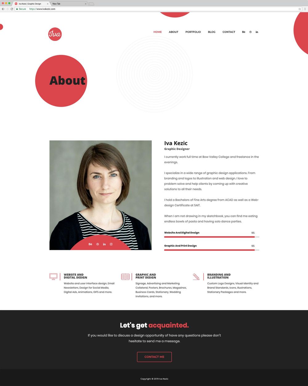 Iva Kezic Portfolio Website - image 2 - student project