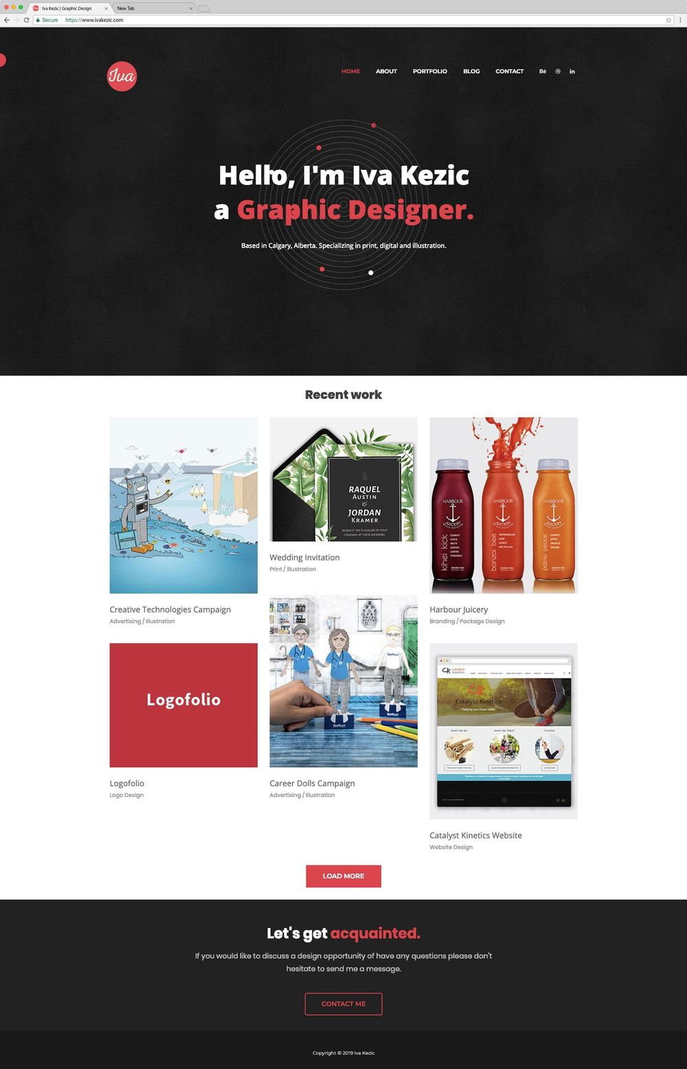 Iva Kezic Portfolio Website - image 1 - student project
